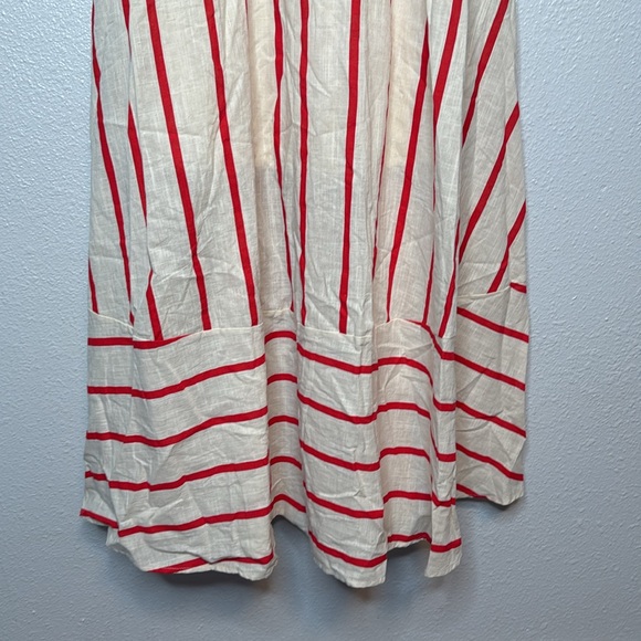 PETAL + PUP Brea Cream Stripe Maxi Dress NWT Size Medium - Picture 6 of 10